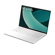 LG gram 16'' |  Intel® Arrow Lake H 轻薄本 | Windows 11, WQXGA 16:10 Anti-glare IPS 显示屏, -30 degree side view and cover open, 16Z90T-G.AL57C, thumbnail 3