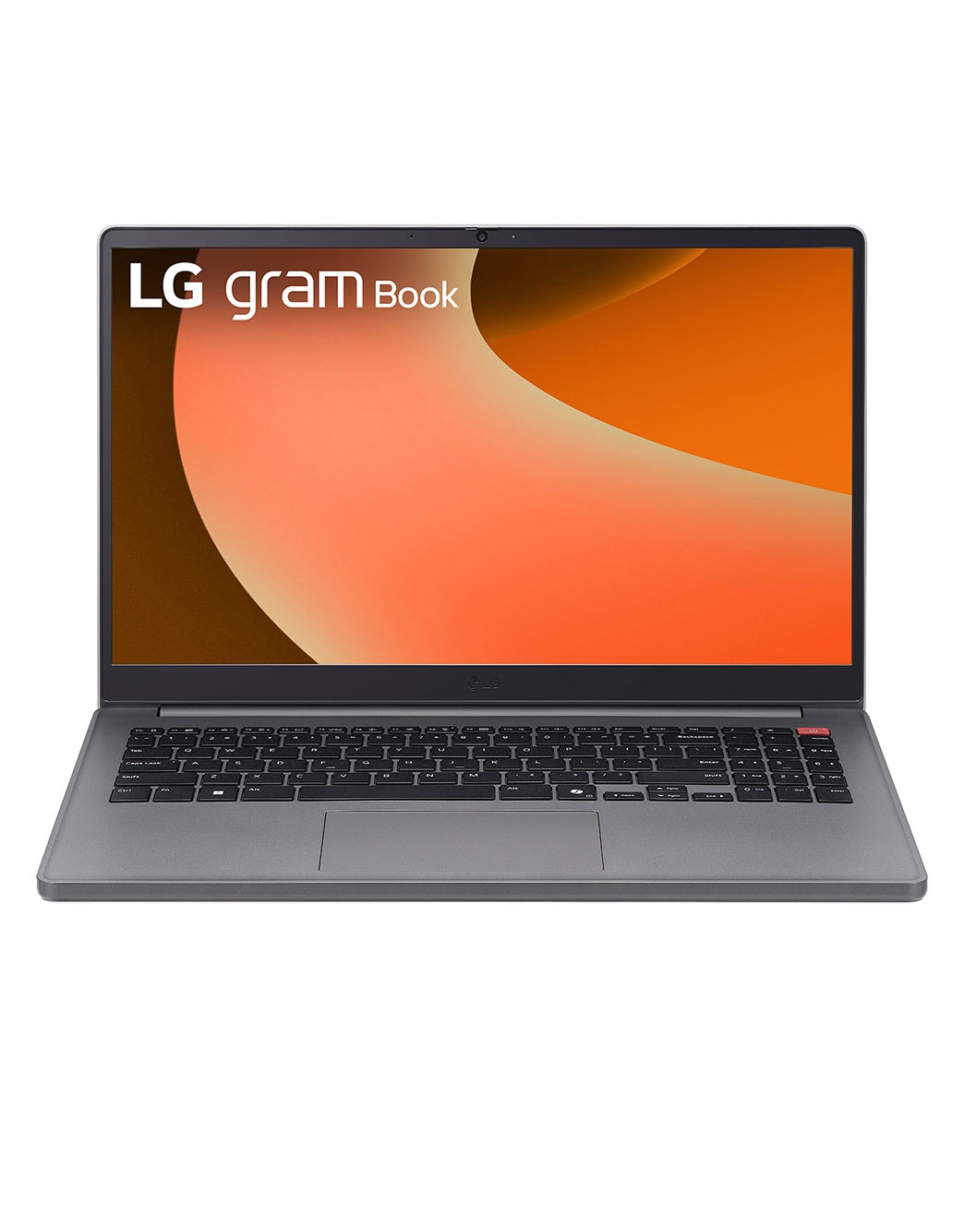 LG gram Book 15.6英寸轻薄本 | Intel® Core™ Processor Laptop | Windows 11, FHD Anti-glare IPS 显示屏, 带键盘的前视图, 15U50T-G.AL56C