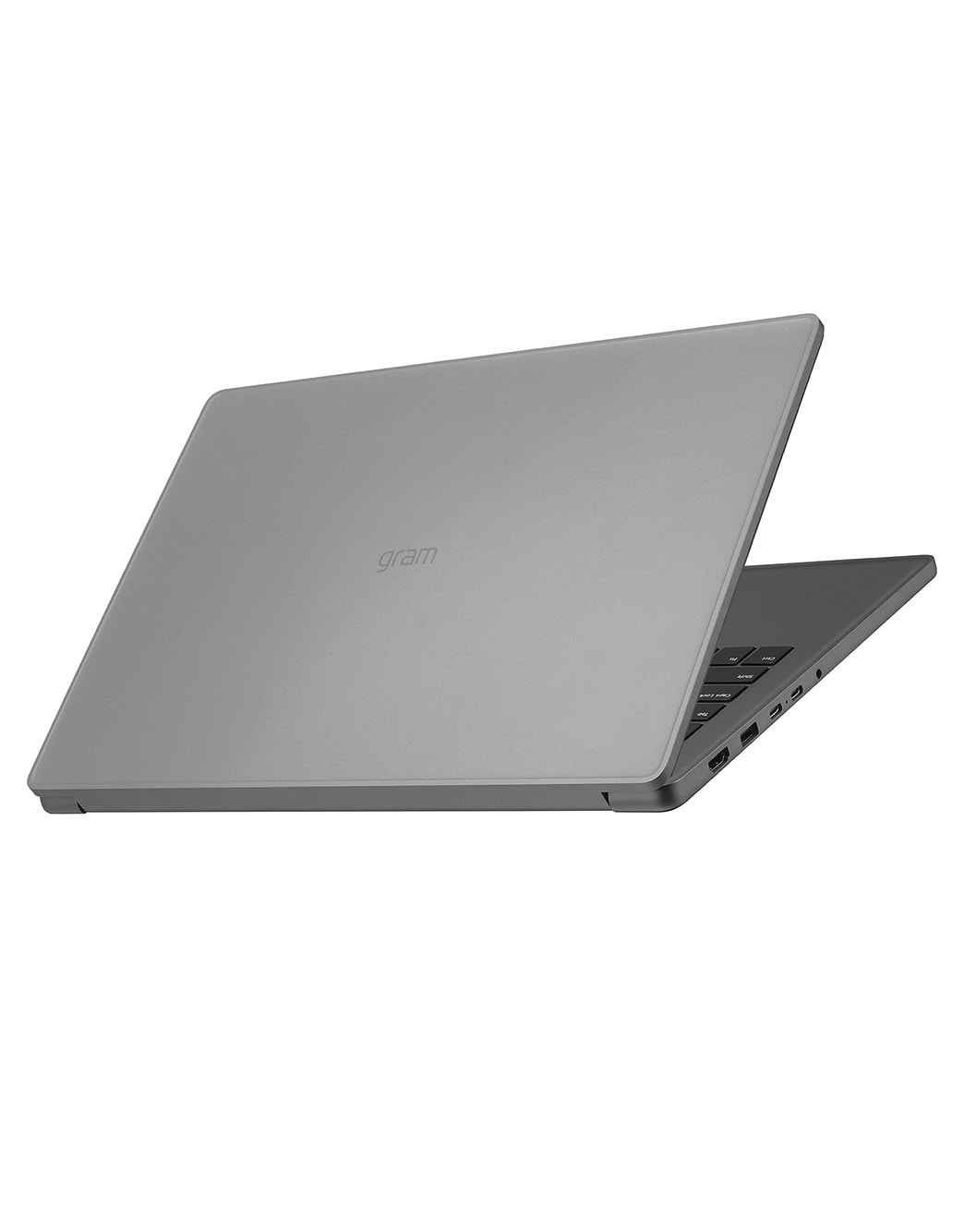 LG gram Book 15.6英寸轻薄本 | Intel® Core™ Processor Laptop | Windows 11, FHD Anti-glare IPS 显示屏, 盖子部分打开时的后视图, 15U50T-G.AL56C