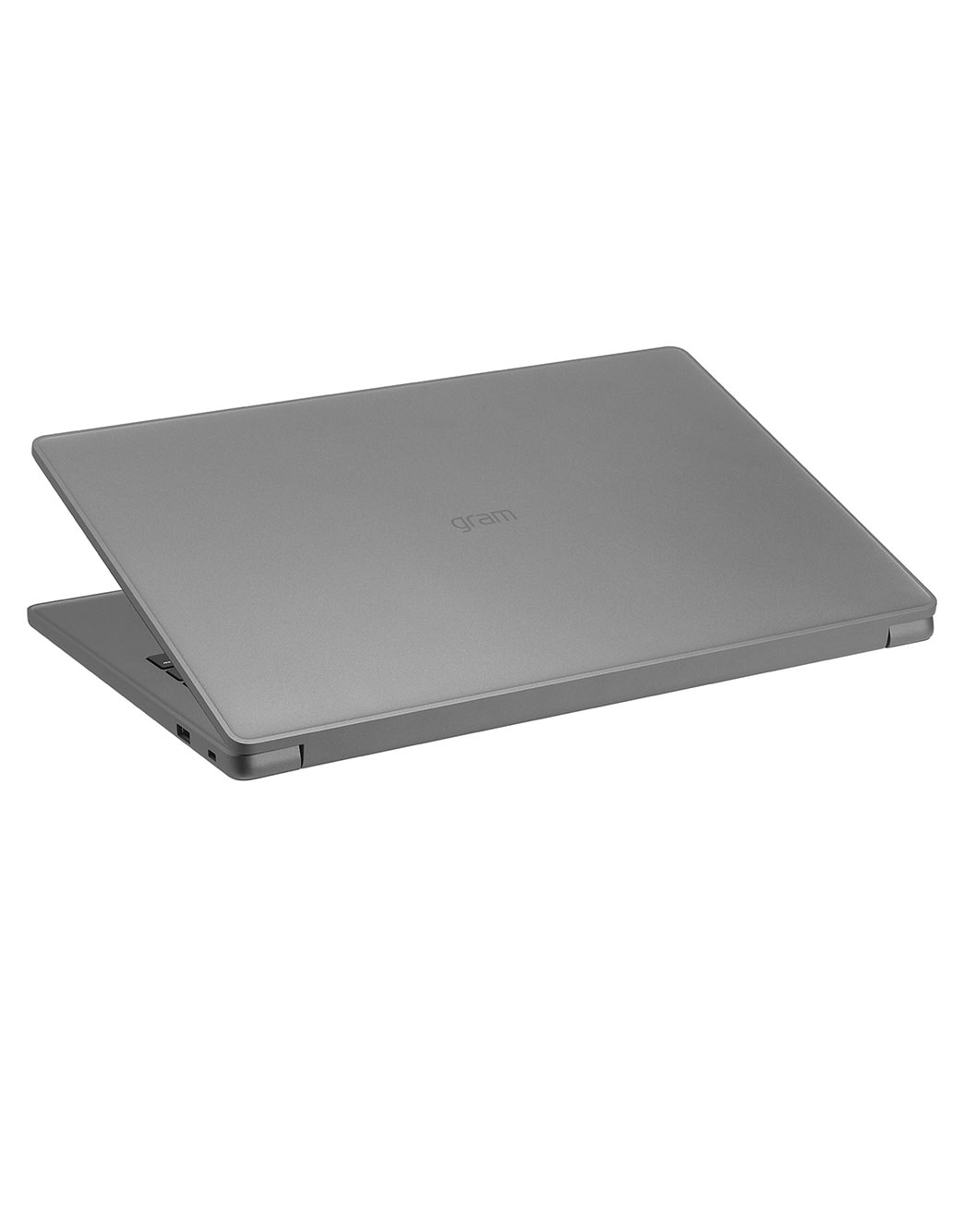 LG gram Book 15.6英寸轻薄本 | Intel® Core™ Processor Laptop | Windows 11, FHD Anti-glare IPS 显示屏, -30度侧视图，盖子半开, 15U50T-G.AL56C