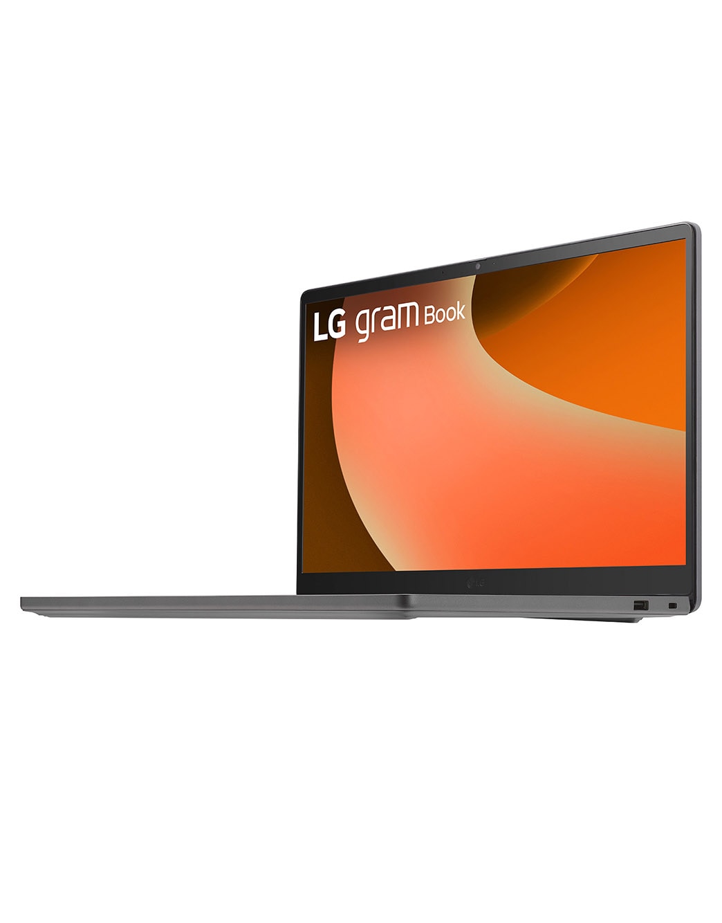LG gram Book 15.6英寸轻薄本 | Intel® Core™ Processor Laptop | Windows 11, FHD Anti-glare IPS 显示屏, -30度侧视图，盖子打开, 15U50T-G.AL56C