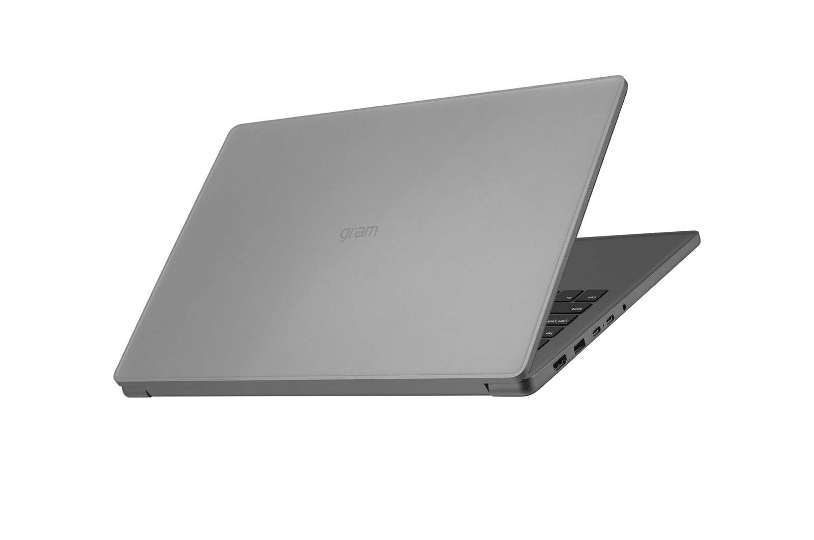 LG gram Book 15.6英寸轻薄本 | Intel® Core™ Processor Laptop | Windows 11, FHD Anti-glare IPS 显示屏, 盖子部分打开时的后视图, 15U50T-G.AL56C