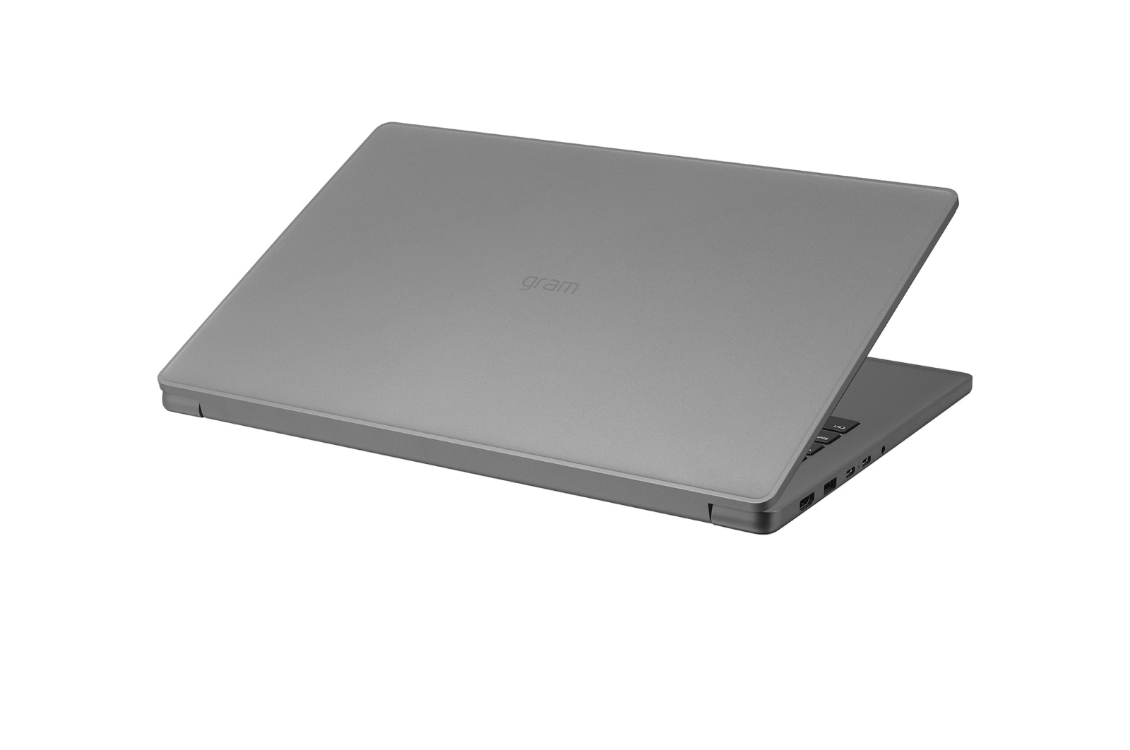 LG gram Book 15.6英寸轻薄本 | Intel® Core™ Processor Laptop | Windows 11, FHD Anti-glare IPS 显示屏, +30度后视图，盖子半开, 15U50T-G.AL56C