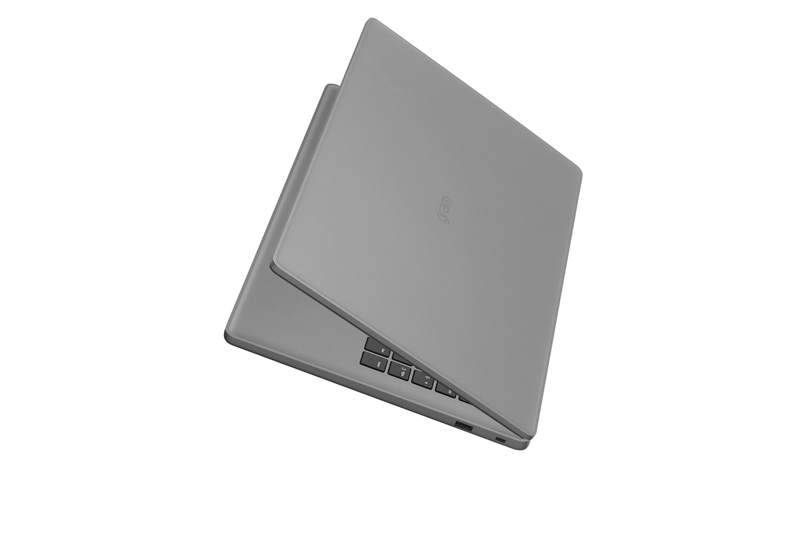 LG gram Book 15.6英寸轻薄本 | Intel® Core™ Processor Laptop | Windows 11, FHD Anti-glare IPS 显示屏, 部分打开的俯视图, 15U50T-G.AL56C