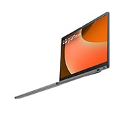 LG gram Book 15.6英寸轻薄本 | Intel® Core™ Processor Laptop | Windows 11, FHD Anti-glare IPS 显示屏, 低角度右侧视图，盖子打开, 15U50T-G.AL56C, thumbnail 18