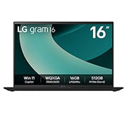 LG gram 16'' |  Intel® Arrow Lake H 轻薄本 | Windows 11, WQXGA 16:10 Anti-glare IPS 显示屏, Front view, 16Z90T-G.AL58C, thumbnail 1