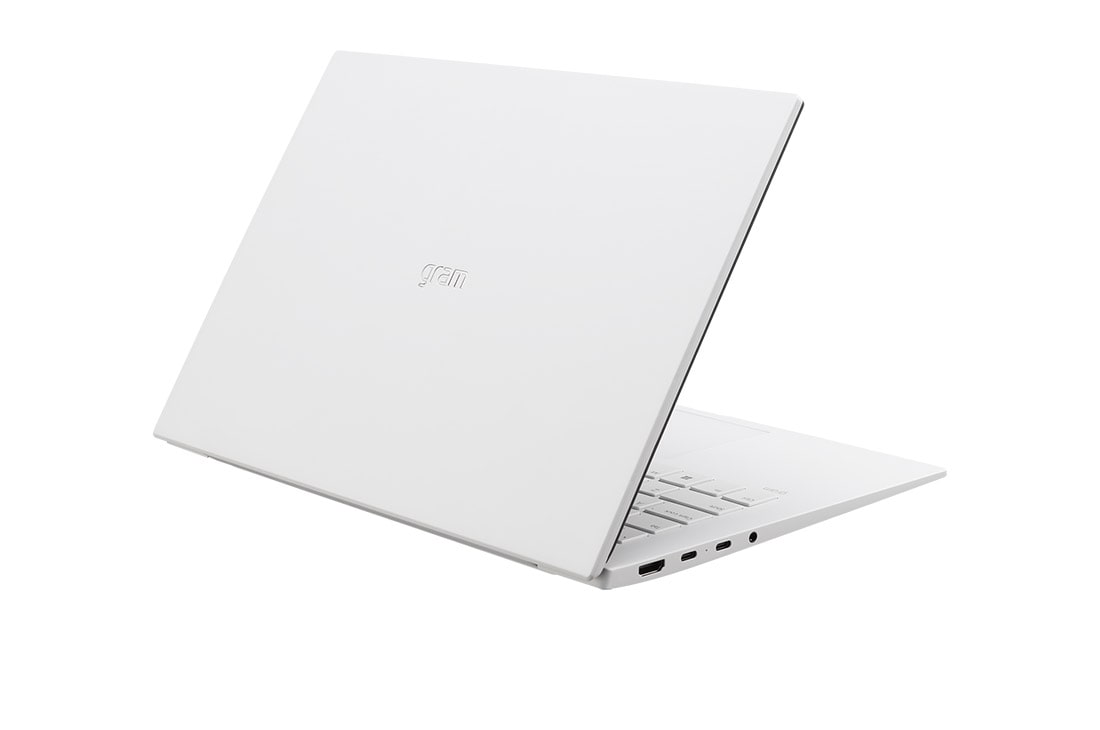 LG gram 14寸超薄笔记本/16：10防眩光IPS显示屏/Intel<sup>®</sup> Core™ Ultra 5处理器, -30 degree rear view and cover half open, 14Z90S-G.AL54C, thumbnail 5