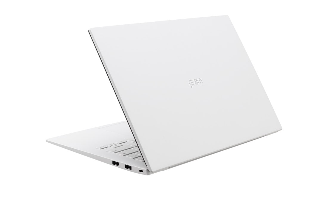 LG gram 14寸超薄笔记本/16：10防眩光IPS显示屏/Intel<sup>®</sup> Core™ Ultra 5处理器, +30 degree rear view and cover half open, 14Z90S-G.AL54C, thumbnail 8