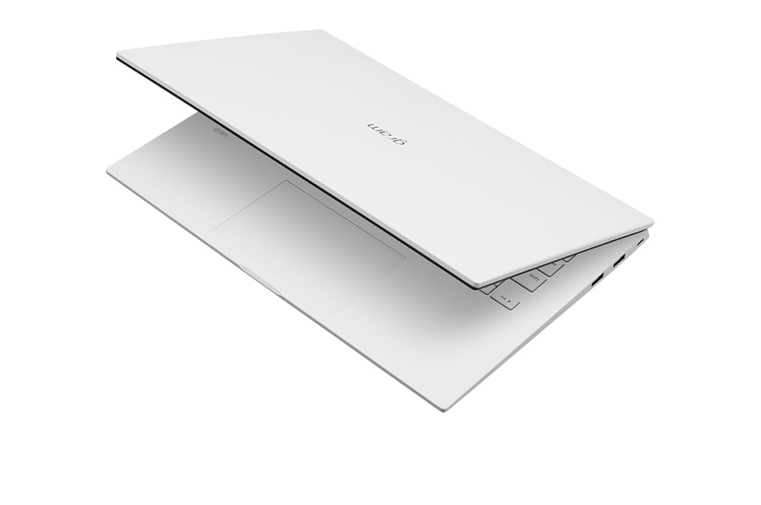 LG gram 14寸超薄笔记本/16：10防眩光IPS显示屏/Intel<sup>®</sup> Core™ Ultra 5处理器, -30  degree side view and cover half open, 14Z90S-G.AL54C, thumbnail 9