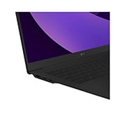 LG gram Pro 17'' | 32GB RAM Intel® Core™ Ultra 处理器 轻薄本 | Windows 11 Home,  NVIDIA GeForce RTX 5050, 16:10 IPS LCD显示屏, +30 degree side port zoom-in view with cover open, 17Z90TR-E.AL88C, thumbnail 5