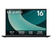 LG Windows 11 Home | Ultra Intel® evo 13代处理器 | LG gram 16'' | 16:10 防眩光 IPS屏, Front view, 16Z90RU.AP55C, thumbnail 1