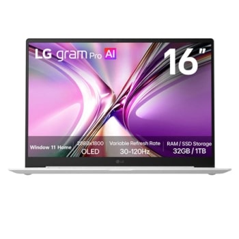 AI powered Intel® Core™ X7| Windows 11 Home | 轻薄机身 (1.1kg) | ,OLED 显示屏|16英寸 LG gram Pro | 