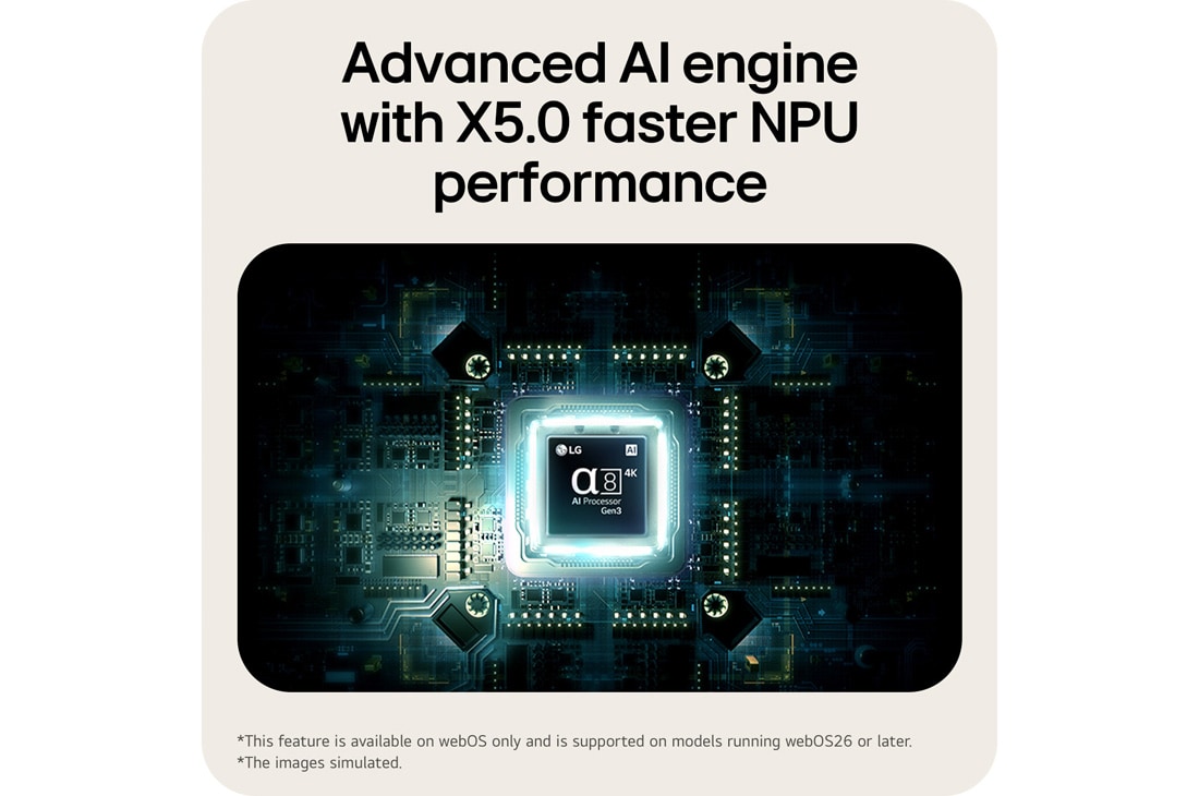LG CineBeam HU925V | 支持 Dolby Atmos FlexConnect 的 4K 超短焦投影仪, image of LG CineBeam HU925V featuring the alpha 8 AI Processor for intelligent performance, HU925V, thumbnail 9