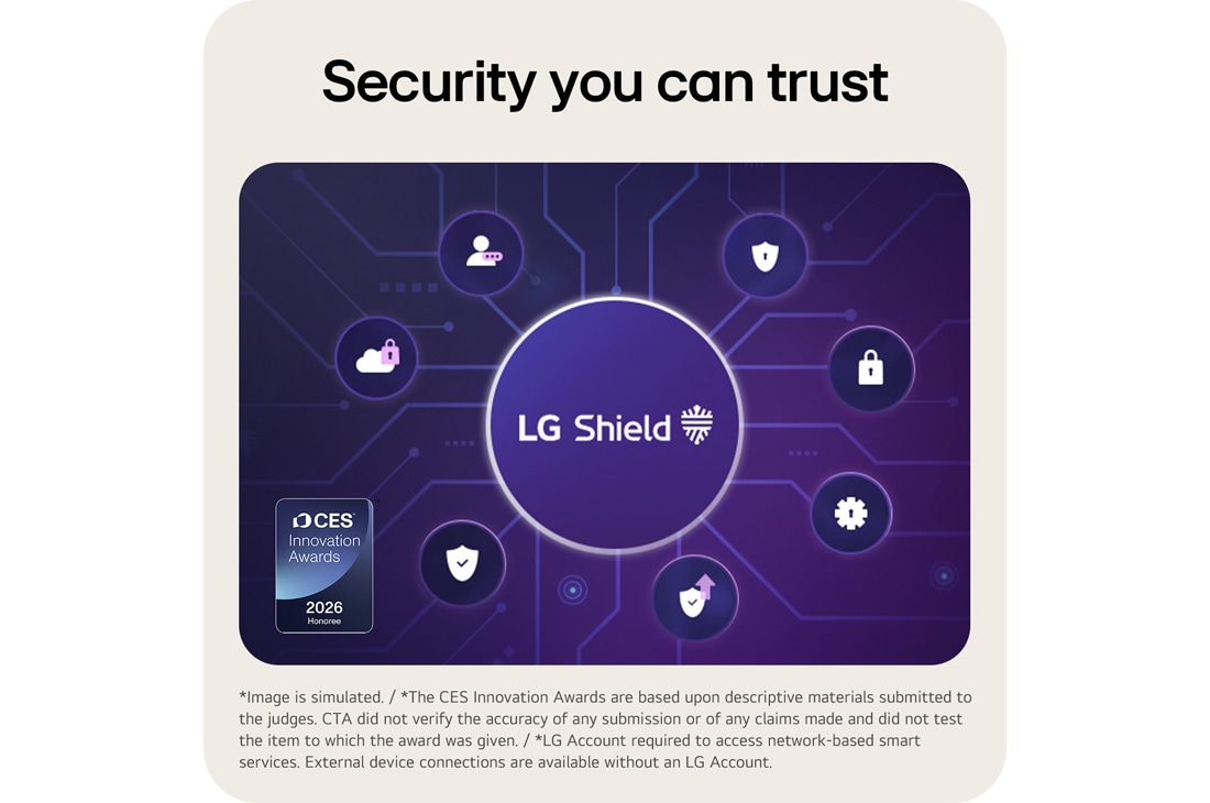 LG CineBeam HU925V | 支持 Dolby Atmos FlexConnect 的 4K 超短焦投影仪, image of LG CineBeam HU925V featuring LG Shield for multi-layered data protection with 7 core technologies, HU925V, thumbnail 14