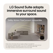 LG CineBeam HU925V | 支持 Dolby Atmos FlexConnect 的 4K 超短焦投影仪, image of LG CineBeam HU925V featuring Dolby Atmos FlexConnect compatible with LG Sound Suite for fuller surround sound, HU925V, thumbnail 12