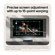 LG CineBeam HU925V | 支持 Dolby Atmos FlexConnect 的 4K 超短焦投影仪, image of LG CineBeam HU925V featuring up to 15-point warping for precise screen adjustment, HU925V, thumbnail 15