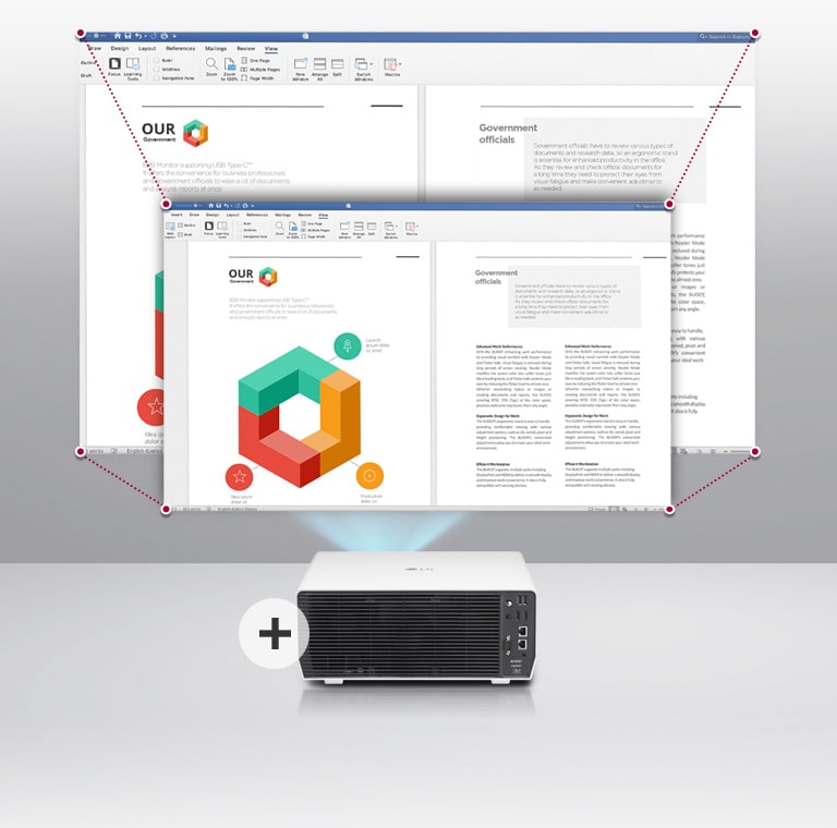 Projector supporting zoom function.