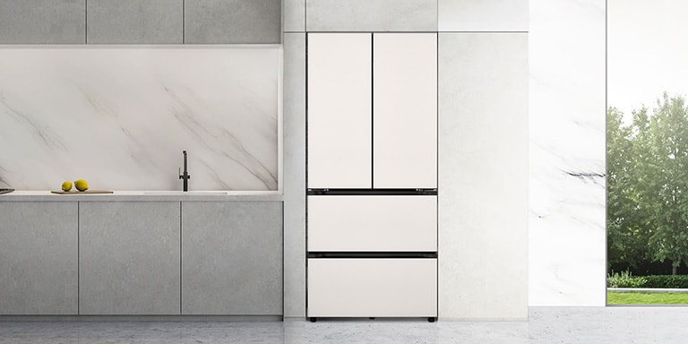 与厨房家具完美搭配的Fit & Max冰箱，根据空间量身定制，演绎浑然天成的和谐之美