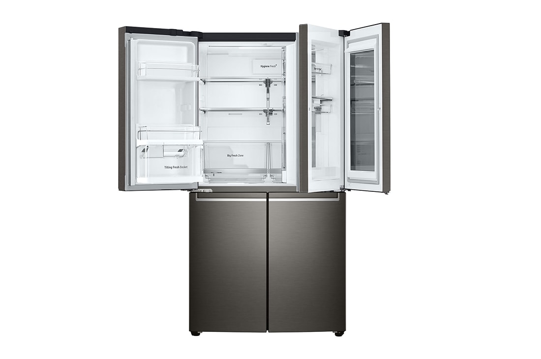 LG 622L 敲一敲门中门冰箱 十字四门 曼哈顿午夜黑, F680SB77B, thumbnail 5