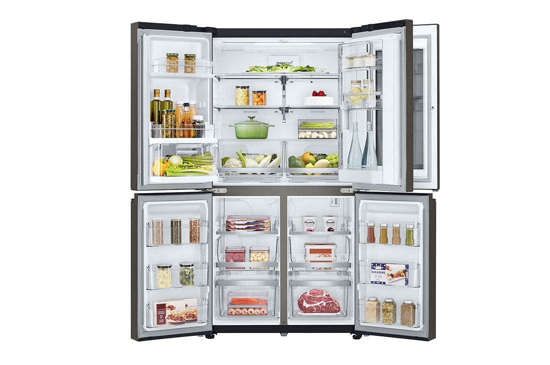 LG 622L 敲一敲门中门冰箱 十字四门 曼哈顿午夜黑, F680SB77B, thumbnail 6