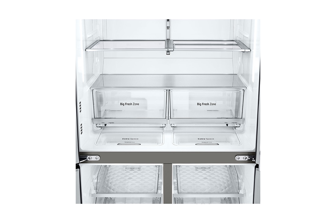 LG 622L 敲一敲门中门冰箱 十字四门 曼哈顿午夜黑, F680SB77B, thumbnail 9