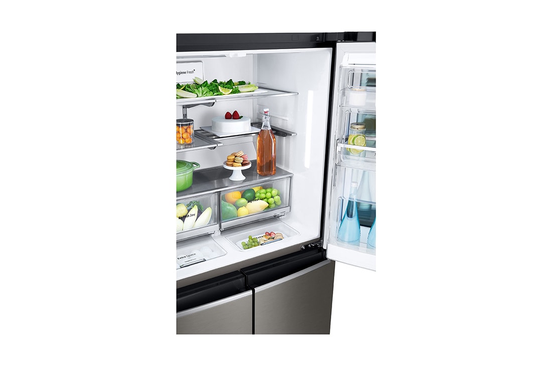 LG 622L 敲一敲门中门冰箱 十字四门 曼哈顿午夜黑, F680SB77B, thumbnail 12