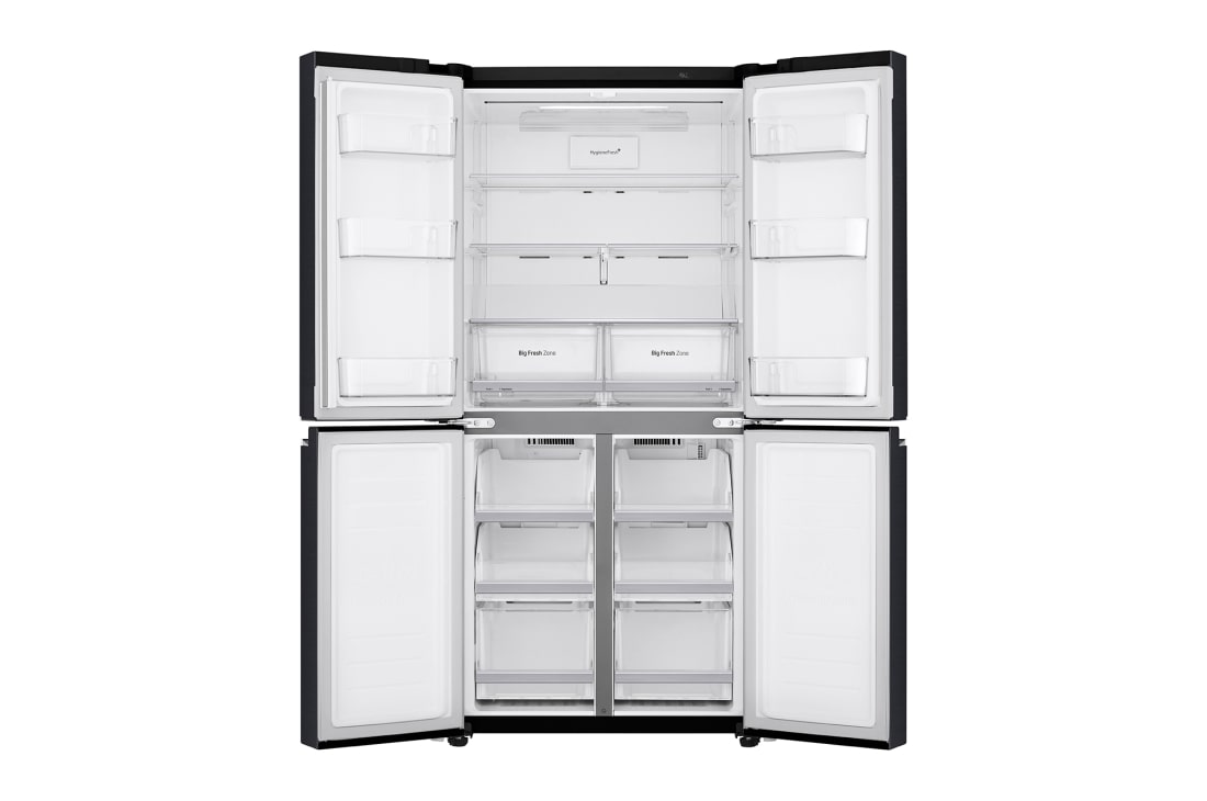 LG 530L 大容量冰箱 十字四门 曼哈顿午夜黑, P-Next8_Best_Basic_Front_Open, F521MC18, thumbnail 3