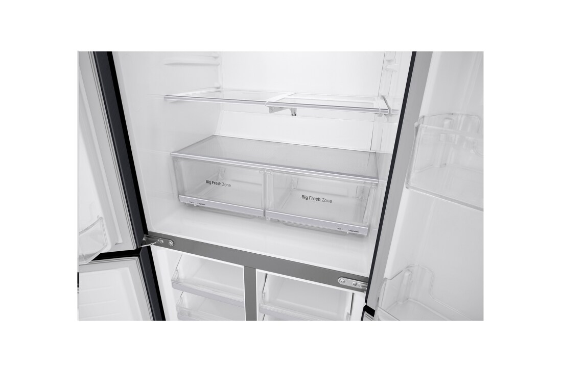 LG 530L 大容量冰箱 十字四门 曼哈顿午夜黑, P-Next8_Best_Basic_BottomCloseUp, F521MC18, thumbnail 8