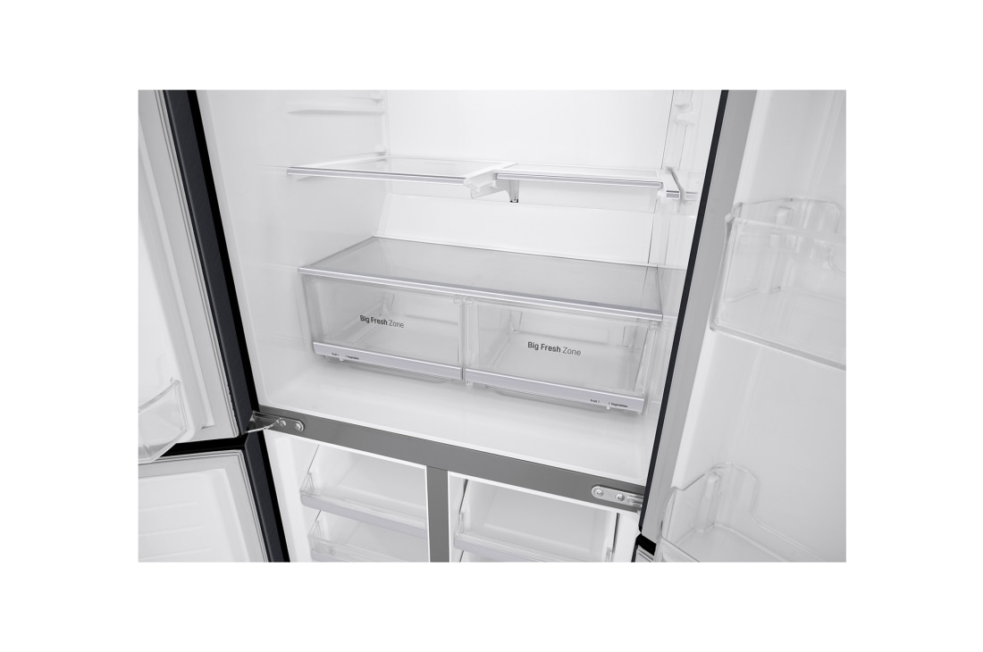 LG 530L 大容量冰箱 十字四门 曼哈顿午夜黑, P-Next8_Best_Basic_TopCloseUp_Folding2, F521MC18, thumbnail 9