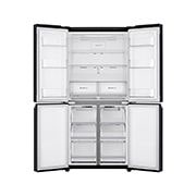 LG 530L 大容量冰箱 十字四门 曼哈顿午夜黑, P-Next8_Best_Basic_Front_Open, F521MC18, thumbnail 3