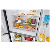 LG 530L 大容量冰箱 十字四门 曼哈顿午夜黑, P-Next8_Best_Basic_TopCloseUp_Folding_Food1, F521MC18, thumbnail 6