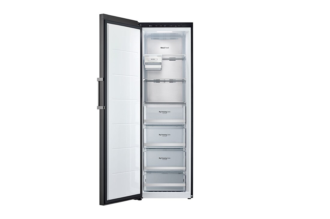 LG Objet Collection 奂然™ 系列 324L 组合式嵌入冰箱 单门冷冻 玉石白, 正面开门视图2, F381BE, thumbnail 3