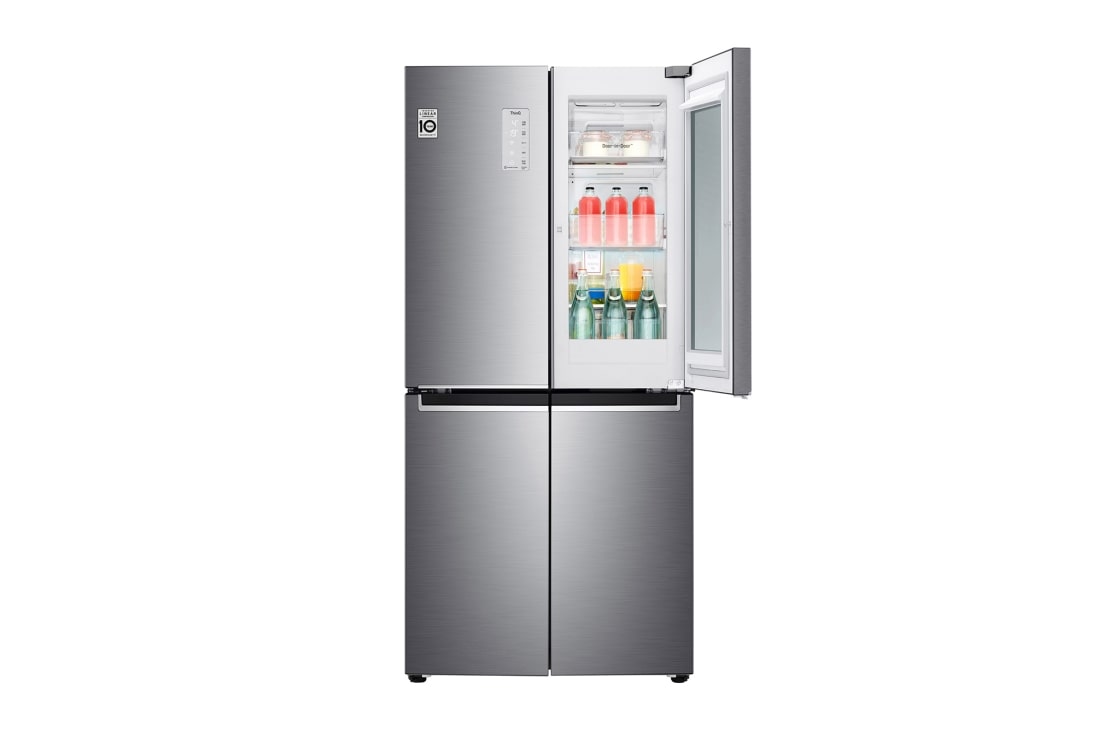 LG 530L 敲一敲门中门冰箱 十字四门 钛空银, 正面单开门视图, F521S71, thumbnail 7