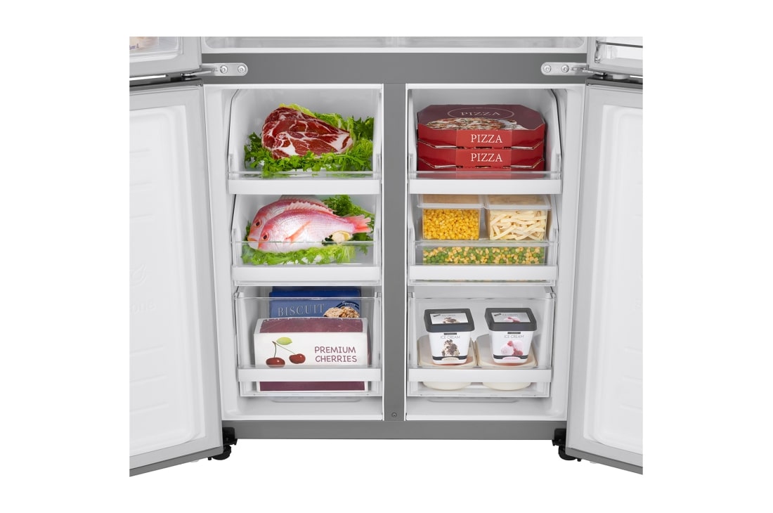 LG 530L 敲一敲门中门冰箱 十字四门 钛空银, 局部图7, F521S71, thumbnail 12