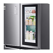 LG 530L 敲一敲门中门冰箱 十字四门 钛空银, 局部图2, F521S71, thumbnail 6