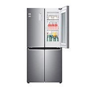 LG 530L 敲一敲门中门冰箱 十字四门 钛空银, 正面单开门视图, F521S71, thumbnail 7