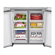 LG 530L 敲一敲门中门冰箱 十字四门 钛空银, 局部图7, F521S71, thumbnail 12