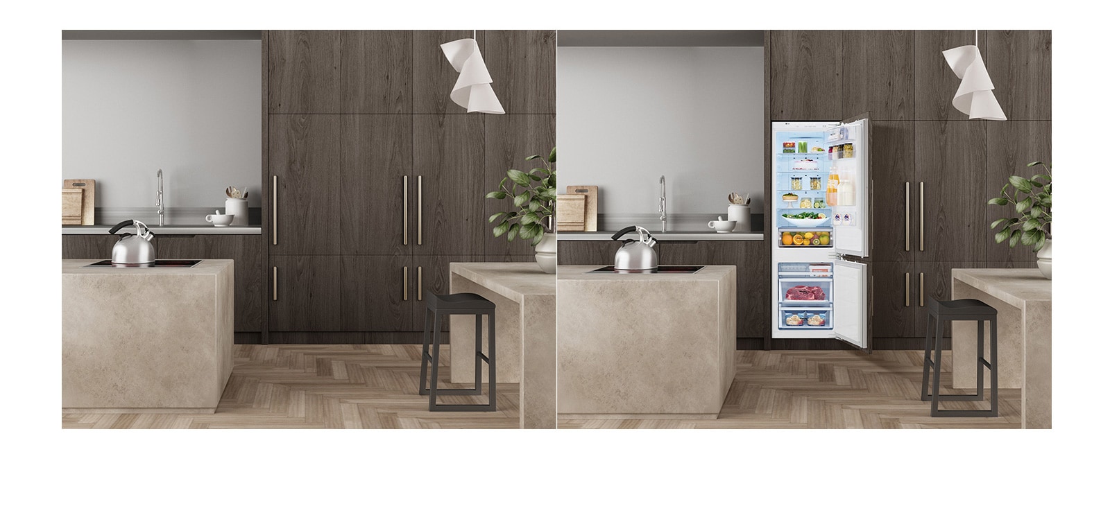 自定义冰箱面板, 打造一体化厨房空间