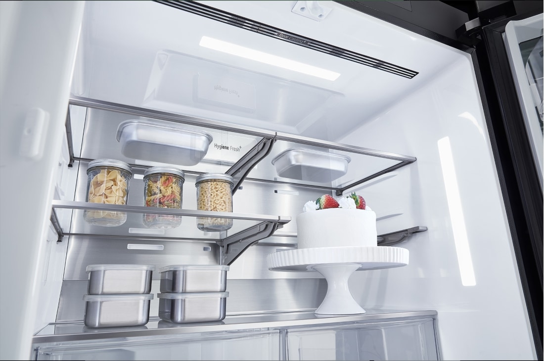 LG Objet Collection 奂然™ 系列 617L 大容量自由嵌入式原装进口冰箱 十字四门 美学拼色 墨玉绿+流光银, 细节图2, F621GE65B, thumbnail 5