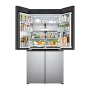 LG Objet Collection 奂然™ 系列 617L 大容量自由嵌入式原装进口冰箱 十字四门 美学拼色 墨玉绿+流光银, 正面上开门视图, F621GE65B, thumbnail 9