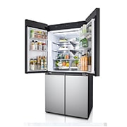 LG Objet Collection 奂然™ 系列 617L 大容量自由嵌入式原装进口冰箱 十字四门 美学拼色 墨玉绿+流光银, 左侧视图, F621GE65B, thumbnail 11