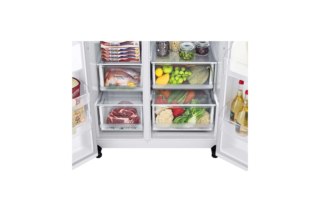 LG 御冰系列 655L 大容量敲一敲冰箱 对开门 珠光白,  close-up view of ports, S651SW76B, thumbnail 6