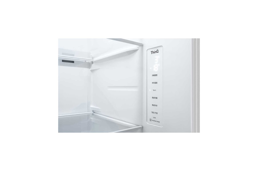 LG 御冰系列 655L 大容量敲一敲冰箱 对开门 珠光白, side view of the monitor moving downwards for height adjustment, S651SW76B, thumbnail 7