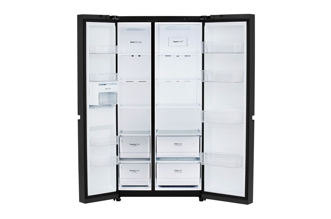 LG 御冰系列 655L 大容量玻璃面板冰箱 对开门 凝脂白, 正面开门视图, S652GTW16B, thumbnail 2