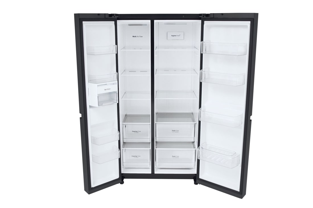 LG 御冰系列 655L 大容量玻璃面板冰箱 对开门 凝脂白, 正面开门俯视图, S652GTW16B, thumbnail 8