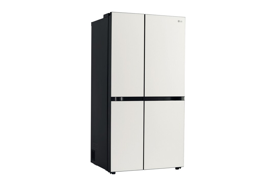 LG 御冰系列 655L 大容量玻璃面板冰箱 对开门 凝脂白, 45度侧视图, S652GTW16B, thumbnail 11