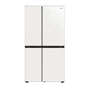 LG 御冰系列 655L 大容量玻璃面板冰箱 对开门 凝脂白, 正面视图, S652GTW16B, thumbnail 1