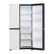 LG 御冰系列 655L 大容量玻璃面板冰箱 对开门 凝脂白, 正面单开门视图, S652GTW16B, thumbnail 3