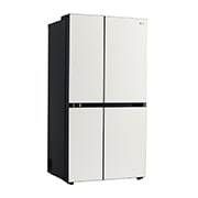 LG 御冰系列 655L 大容量玻璃面板冰箱 对开门 凝脂白, 45度侧视图, S652GTW16B, thumbnail 11