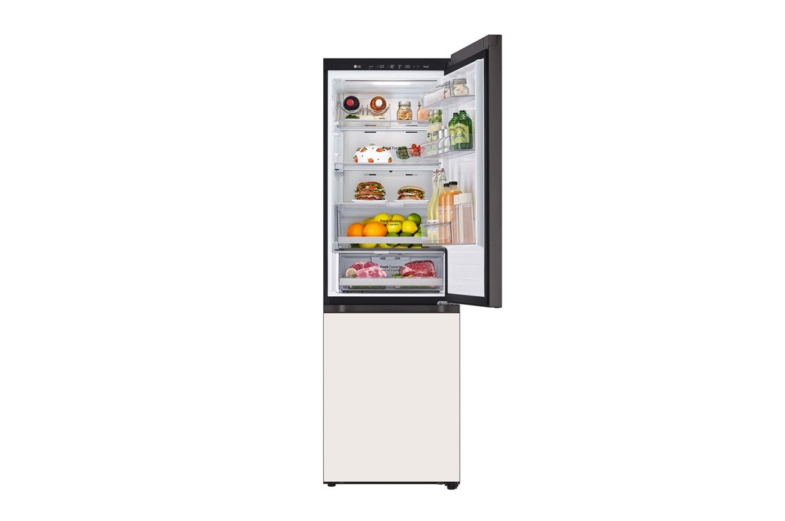 LG Objet Collection 奂然™ 系列 344L 自由嵌入式组合冰箱 两门 可定制面板 玉石白, 细节图2, M342BE17, thumbnail 5